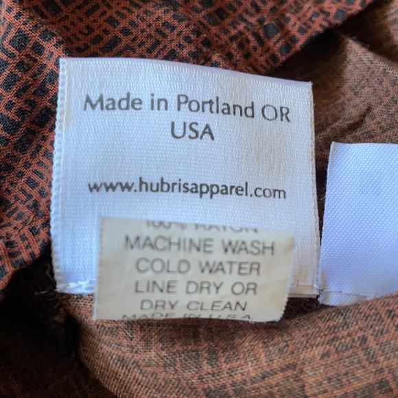 Hubris Apparel Fall Colored Dress Made in Portland, OR - Picture 5 of 6